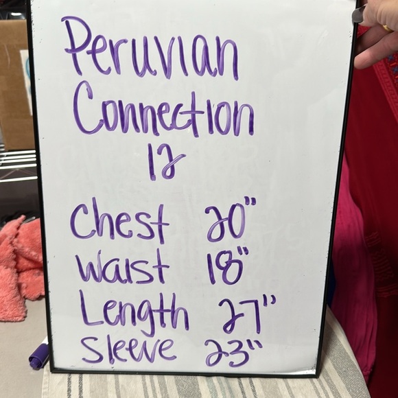 Peruvian Connection Green Gold Pima Cotton Button Front Lightweight Jacket Top - Picture 8 of 11